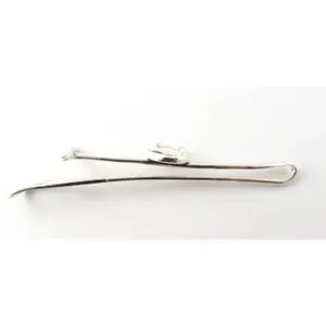 Vintage Sterling Silver Reverse Intaglio German Shepherd Tie Clip #3831 Vintage Sterling Silver Reverse Intaglio German Shepard Tie  main image 3